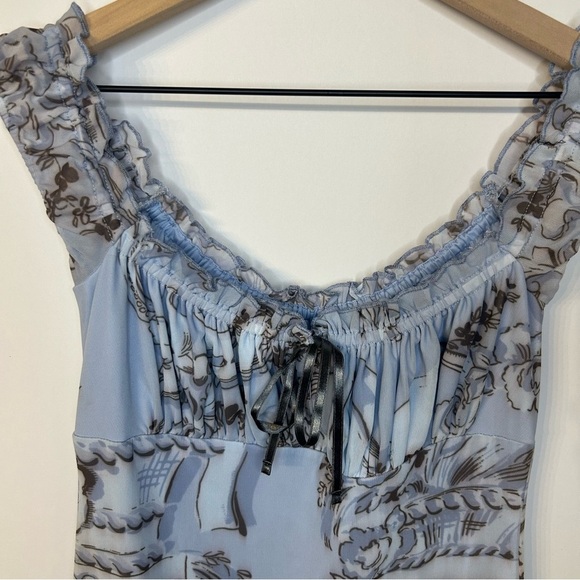 *NWT* Kimchi Blue UO Bianca Mesh Mini Dress in Blue, Size M, Urban Outfitters - Picture 6 of 9